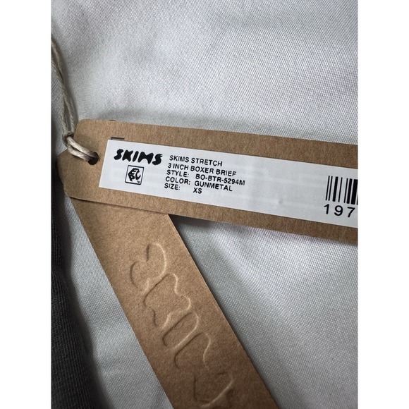 SKIMS STRETCH 3" Boxer Briefs in Gunmetal color Size XS New With Tags In Bag - Picture 3 of 6